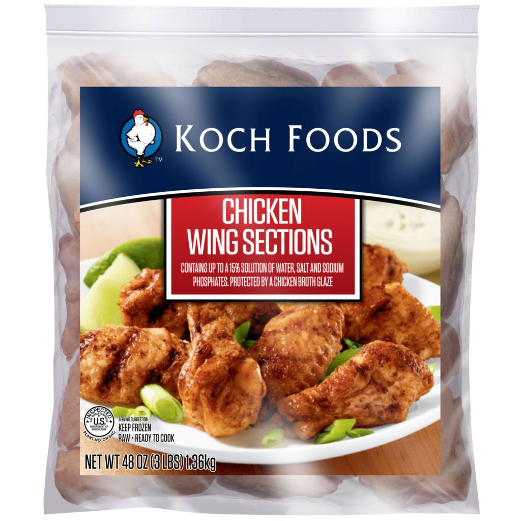 Individually Frozen Chicken Wing Sections Koch Foods